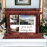 Personalized Photo and Message Print on Wooden Frame