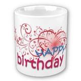 Happy Birthday Cup (Heart)