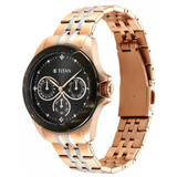 Titan Black Metal Watch for Women- 95186KM02