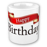 Happy Birthday Cup (Ribbon Design)