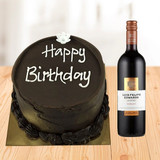 Chocolate cake and Red wine (UK Delivery Only)