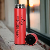 Birthday Personalized Led Temperature Water Bottle