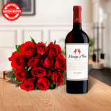 Roses and Red Wine (USA Delivery Only)