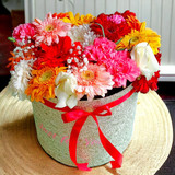 Round Box of Luxurious Mixed Flowers