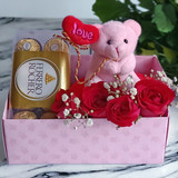 Box of Love with Roses and Chocolates