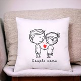 Couple Name Printed Cushion