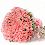 100 Exquisite Pink Roses Arrangement