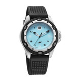 Sonata Sporty Blue Dial Polyurethane Strap Watch For Him -7930PP19