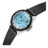 Sonata Sporty Blue Dial Polyurethane Strap Watch For Him -7930PP19