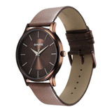 Sonata Quartz Analog Brown Dial Leather Strap Men's Watch -77105QL02