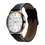 Sonata Quartz Analog Silver Dial Leather Strap Men's Watch -77105QL03