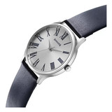Sonata Quartz Analog Silver Dial Leather Strap For Men -77105SL12