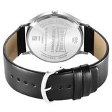 Sonata Quartz Analog Silver Dial Leather Strap For Men -77105SL12