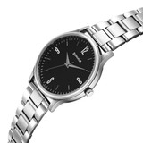 Sonata Black Dial Analog Stainless Steel Men's Watch -77105SM09