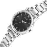Sonata Classic Quartz Analog Black Dial Stainless Steel Watch For Men -7987SM07