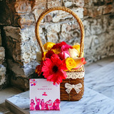 Women's Day Floral Arrangement with Greeting Card