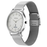 Titan Karishma Quartz Analog Silver Dial Stainless Steel Men's Watch -1825SM10