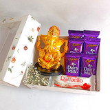 Delight Gift With Chocolates & Ganesh Statue