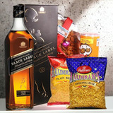 JW Black Label 750ml, Dry Nuts, and Namkeen Snacks