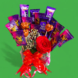 Rose With Decor Chocolates Bouquet