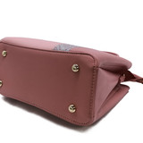 Chrisbella Hand Bag With Shoulder Strap & Mini Wallet- Pink