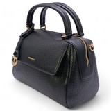 Chrisbella Black Handbag With Shoulder Strap For Her