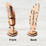 Leaf Wooden Pen Holder With Pen