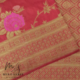 Maroon Red Dola Silk Saree With Zari Border