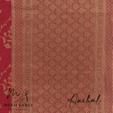 Maroon Red Dola Silk Saree With Zari Border