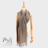 Simple Dark Oatmeal Imitation Cashmere Scarf