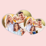 Personalized Photo Frame Double Heart Shaped Design