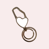 Heart Shaped Metal Keyring