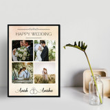 Personalized Wedding Frame Holding 4 Photos