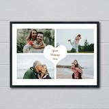 Personalized Frame with 4 Collages