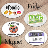 Oval Fridge Magnet with a Food Theme - Set of 4 Pieces