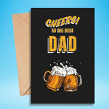 "Cheers To The Best Dad" Printed Greeting Card
