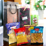 JW Black Label 1000ml in Beautiful Bag and Popular Namkeen Snacks (6 Items)