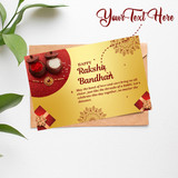 Personalized Raksha Bandhan Wishing Greeting Card