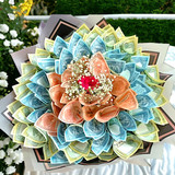Elegant Red Rose and Cash Bouquet Luxurious Gift Arrangement