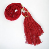 Red Chulthi Dhago with Pearl Accent and Tassel