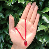 Double-Strand Red Crystal Pote with Red Stone Accents