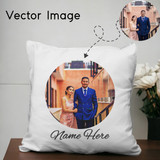 Customized Couple Vector Design Cushion Customized Couple Vector Design Cushion