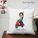 Customised Caricature Cushion For Her