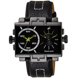 Fastrack Stainless Steel Case Black Dial Analog Watch for Men (3096NL01)