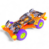 Kids' Fun Racing Car: Orange with Purple Tires