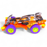 Kids' Fun Racing Car: Orange with Purple Tires