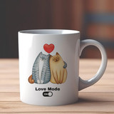 Couple Cat Themed love Mode On Ceramic Mug