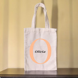 First Name Printed On Tote Bag With Your Favorite Color (Small)