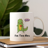 Ceramic " Hello I'm Tea-Rex " Printed Mug