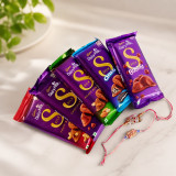 Set of 2 Rakhi With Cadbury Chocolates x 5 Flavours
